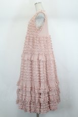 画像2: PINK HOUSE / ドットチュールフリル使いノースリーブワンピース  ピンク I-26-08-17-098-LO-OP-SA-ZI (2)