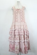 画像1: PINK HOUSE / ローンＸギンガムチェックパッチワークワンピース  ピンク I-26-08-17-099-LO-OP-SA-ZI (1)