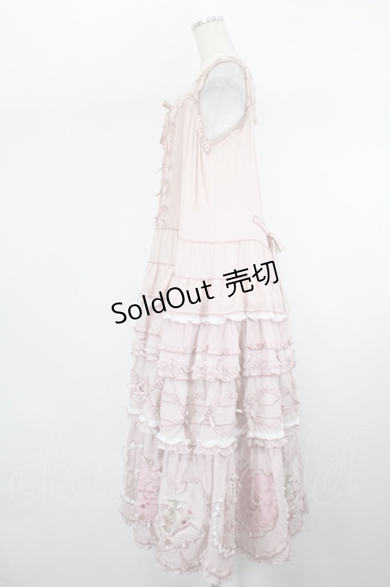 画像2: PINK HOUSE / ローンＸギンガムチェックパッチワークワンピース  ピンク I-26-08-17-099-LO-OP-SA-ZI (2)