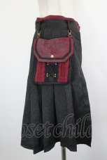 画像4: Desoro Works / オーバースカート&プリーツスカートセット  黒Ｘボルドー I-26-08-17-106-GO-SK-SA-ZI (4)