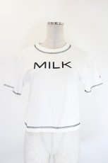 画像1: MILK / MILK SUMMER T  白Ｘ黒 I-26-08-20-027-ML-TS-SA-ZI (1)