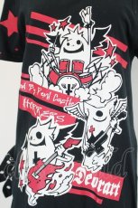 画像4: Deorart / プリントレイヤード風トップス M 黒×赤 I-26-08-20-030-PU-TO-TE-ZI (4)