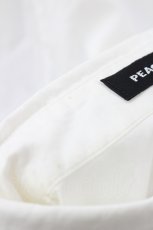 画像5: PEACE NOW / 襟クロス刺繍半袖ブラウス M 白 I-26-08-20-039-PU-BL-TE-ZI (5)