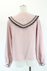 画像2: MA*RS / レースライン長袖ブラウス  ピンクＸ黒 I-26-08-20-001-GO-BL-SA-ZI (2)