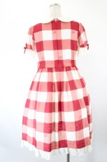 画像2: Melody BasKet / Melody Block Check ワンピース M 赤 I-26-08-20-048-LO-OP-TE-ZI (2)