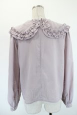 画像2: evelyn / ビッグフリルブラウス  ラベンダー I-26-08-20-007-LO-BL-SA-ZI (2)