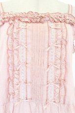 画像4: PINK HOUSE / フリル使いキャミソールチュニックブラウス  ピンク I-26-08-20-090-LO-BL-TE-ZI (4)