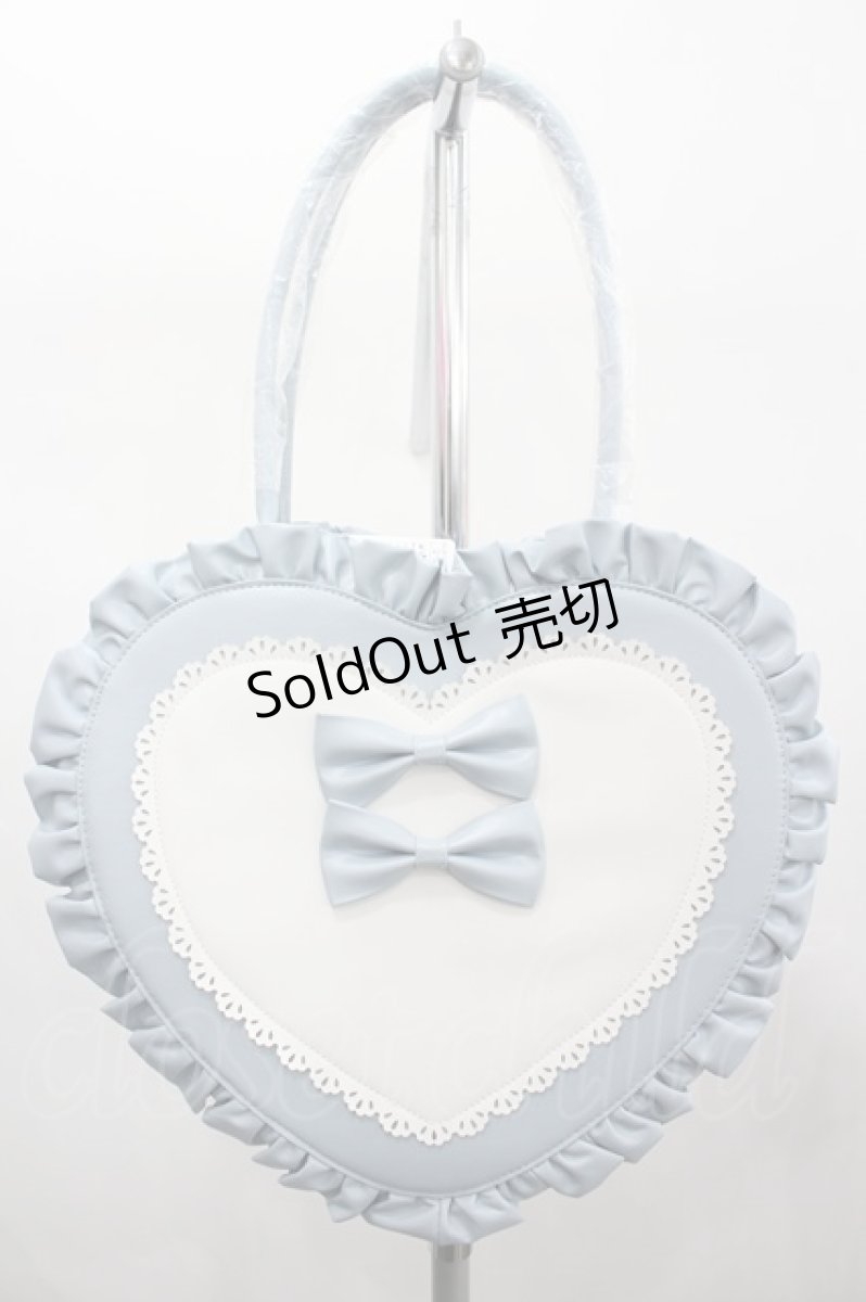 画像1: axes femme kawaii / 推し活ハートバッグ  サックス I-26-08-20-112-AX-BG-TE-ZT1002K (1)