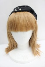 画像2: m petit by misako / パールリボンカチューシャ  黒 I-26-08-20-128-LO-AC-TE-ZI (2)
