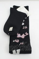 画像2: metamorphose / おめかしラビットオーバーニー  黒 I-26-08-20-134-ME-ZA-SA-ZI (2)