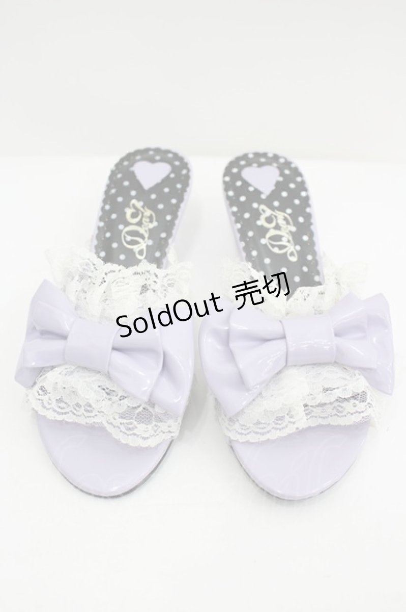 画像1: DearMyLove / エナメルリボンレースパンプス 25.5CM 白 I-26-08-20-137-GO-SH-SA-ZI (1)