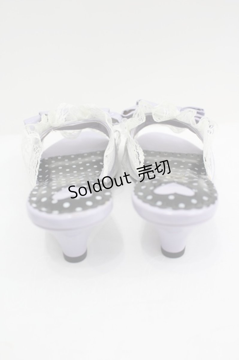 画像2: DearMyLove / エナメルリボンレースパンプス 25.5CM 白 I-26-08-20-137-GO-SH-SA-ZI (2)