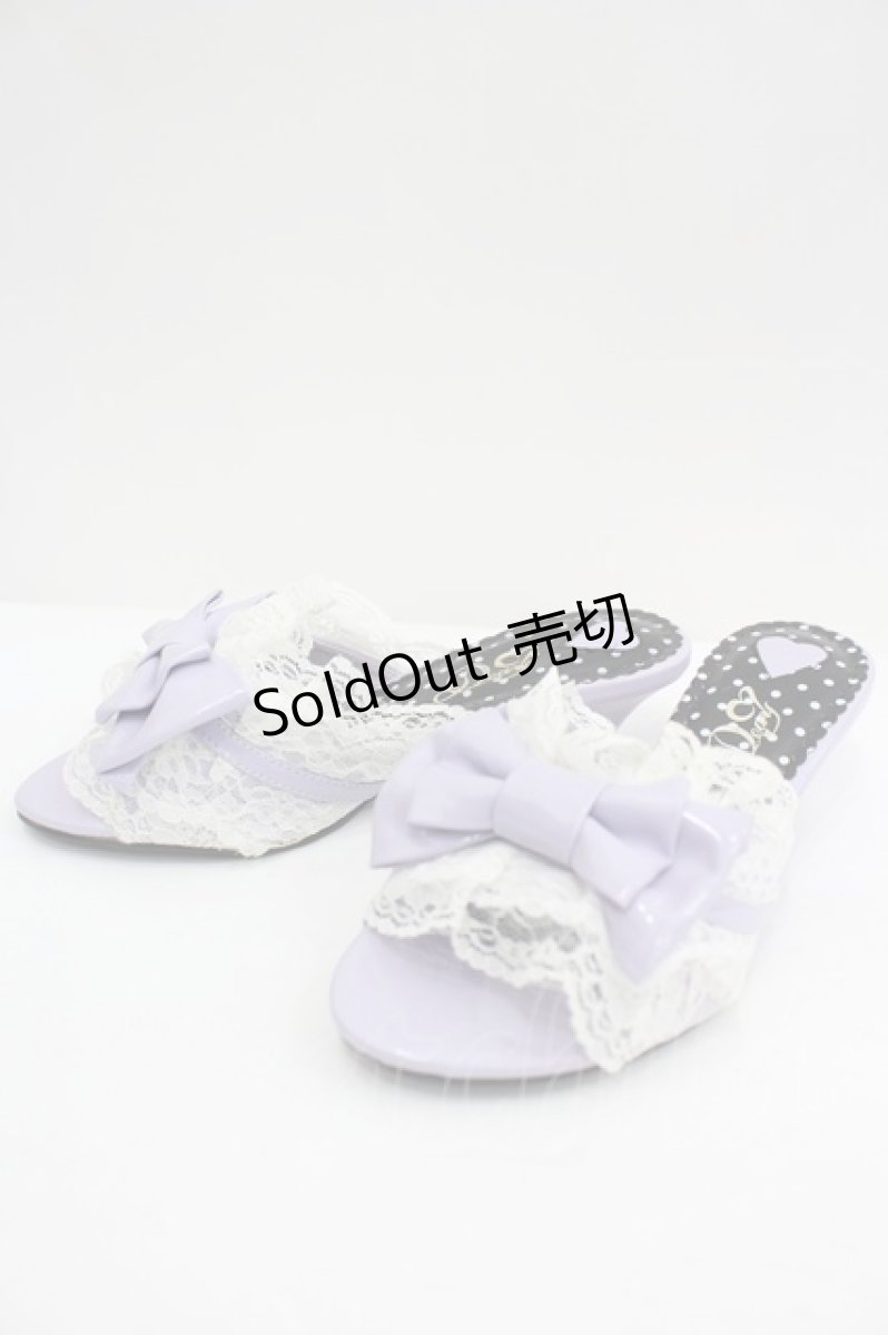 画像3: DearMyLove / エナメルリボンレースパンプス 25.5CM 白 I-26-08-20-137-GO-SH-SA-ZI (3)