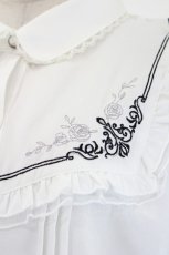 画像4: axes femme / 襟付刺繍ブラウス  白 I-26-08-20-015-AX-BL-SA-ZI (4)
