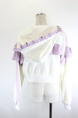 画像3: axes femme kawaii / フリルジャージブルゾン M 白×ラベンダー I-26-08-21-059-AX-TO-TE-ZI (3)