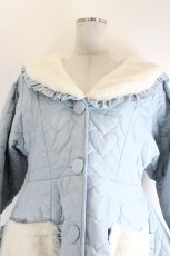 画像2: axes femme kawaii / ハートキルティングコート M サックス I-26-08-21-060-AX-CO-TE-ZI (2)