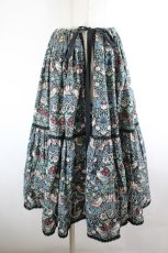 画像1: abilletage / Designer’s fabric series オーバースカート  イチゴ泥棒/ブルーグリーン I-26-08-21-104-GO-SK-SA-ZI (1)
