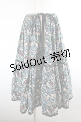 Preview of Designer’s fabric series オーバースカート  イチゴ泥棒/ブルーグリーン