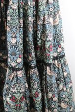 画像2: abilletage / Designer’s fabric series オーバースカート  イチゴ泥棒/ブルーグリーン I-26-08-21-104-GO-SK-SA-ZI (2)