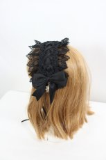 画像2: axes femme / レースップヘッドドレス  黒 I-26-08-21-117-AX-AC-TE-ZI (2)