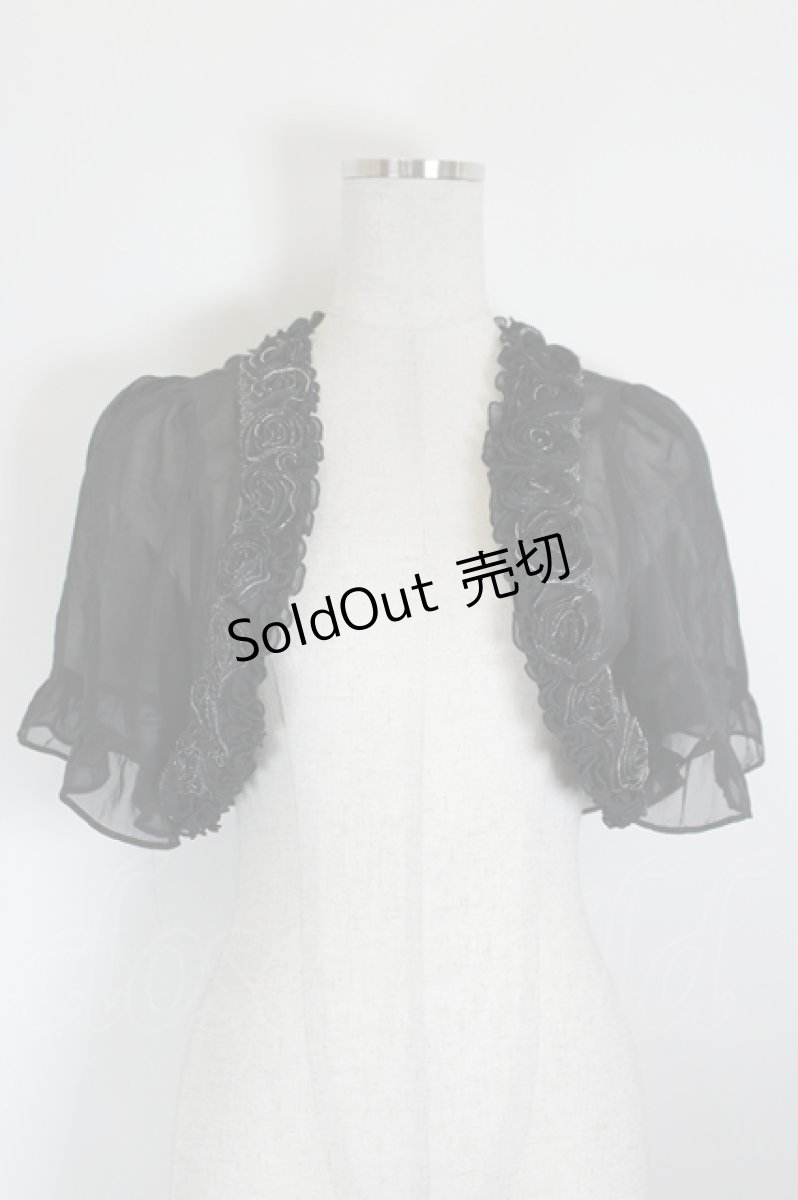 画像1: axes femme / シフォンボレロ  黒 I-26-08-21-011-AX-TO-SA-ZI (1)