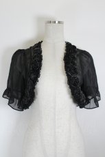 画像1: axes femme / シフォンボレロ  黒 I-26-08-21-011-AX-TO-SA-ZI (1)