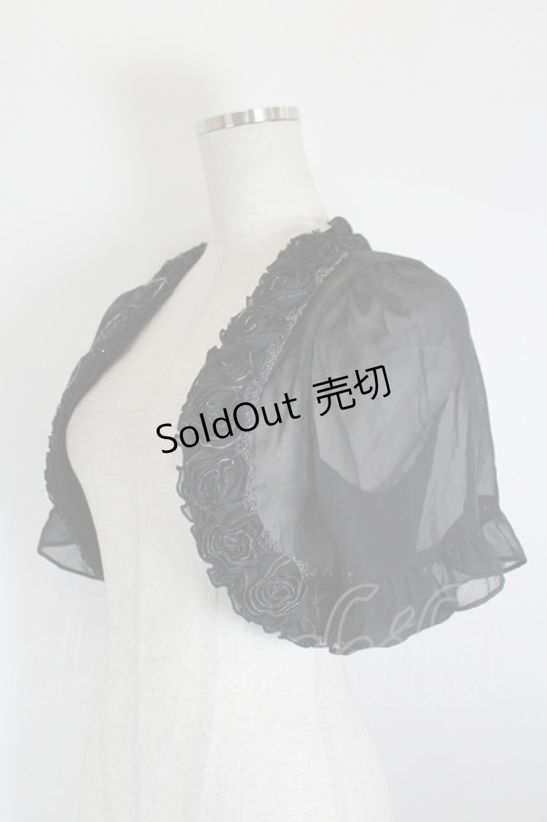 画像2: axes femme / シフォンボレロ  黒 I-26-08-21-011-AX-TO-SA-ZI (2)