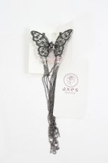 画像1: axes femme POETIQUE / ビジュー蝶ミニヘアークリップ  黒 I-26-08-21-125-AX-AC-TE-ZI (1)