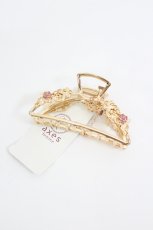 画像1: axes femme / 薔薇装飾蝶々バンスクリップ  ゴールド I-26-08-21-126-AX-AC-TE-ZI (1)