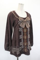 画像3: axes femme / フロント刺繍コーデュロイトップス  ブラウン I-26-08-23-024-AX-TO-SA-ZI (3)