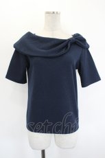 画像1: Khalita / /ラメ入りリボンデザインラメトップス M ネイビー I-26-08-23-026-LO-TO-TE-ZI (1)