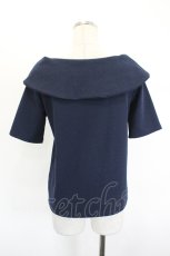 画像2: Khalita / /ラメ入りリボンデザインラメトップス M ネイビー I-26-08-23-026-LO-TO-TE-ZI (2)