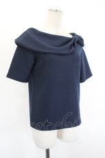 画像3: Khalita / /ラメ入りリボンデザインラメトップス M ネイビー I-26-08-23-026-LO-TO-TE-ZI (3)