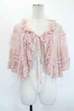 画像1: PINK HOUSE / ドットチュールフリルケープ  ピンク I-26-08-23-028-LO-TO-SA-ZI (1)