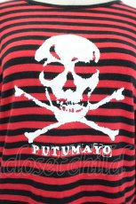 画像4: PUTUMAYO / スカルプリントボーダー長袖カットソー  赤×黒 I-26-08-23-032-PT-TO-TE-ZI (4)