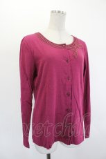 画像3: INGEBORG / ドットリボンカットカーディガン  ボルドー I-26-08-23-039-LO-TO-SA-ZI (3)
