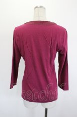 画像2: INGEBORG / ドットリボンデザインカットソー  ボルドー I-26-08-23-040-LO-TO-SA-ZI (2)