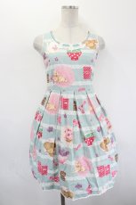 画像1: Shirley Temple / パリジェンヌの雑貨ジャンパースカート 150CM サックス I-26-08-23-079-ET-OP-SA-ZI (1)