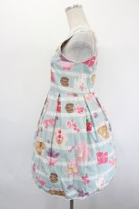 画像2: Shirley Temple / パリジェンヌの雑貨ジャンパースカート 150CM サックス I-26-08-23-079-ET-OP-SA-ZI (2)