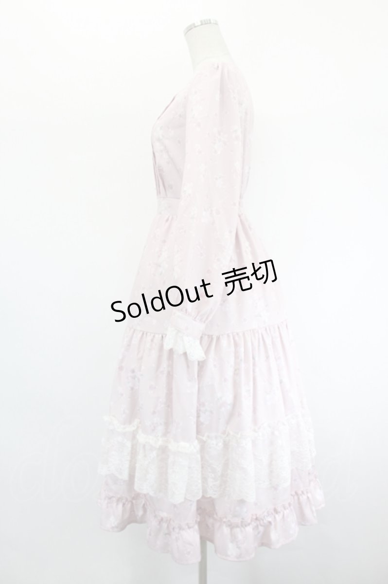 画像2: axes femme / SAKURAティアードワンピース  ピンク I-26-08-23-093-AX-OP-TE-ZI (2)