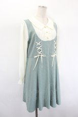 画像4: axes femme / 重ね着風レースアップワンピース  ミント I-26-08-23-096-AX-TO-TE-ZI (4)