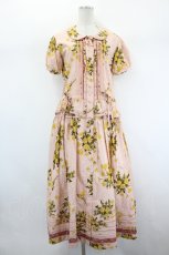 画像1: PINK HOUSE / たんぽぽワンピース  ピンクＸ黄色 I-26-08-23-108-LO-OP-SA-ZI (1)