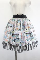 画像1: Angelic Pretty / コミックスカート(ALICE)  黒 I-26-08-23-115-AP-SK-SA-ZI (1)