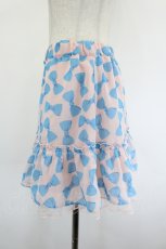 画像2: Emily Temple cute / ジョーゼットリボンスカート  ピンクＸ青 I-26-08-23-118-ET-SK-SA-ZI (2)