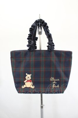 Preview of Winnie the pooh フリルトートプチバッグ  ネイビー×グリーン