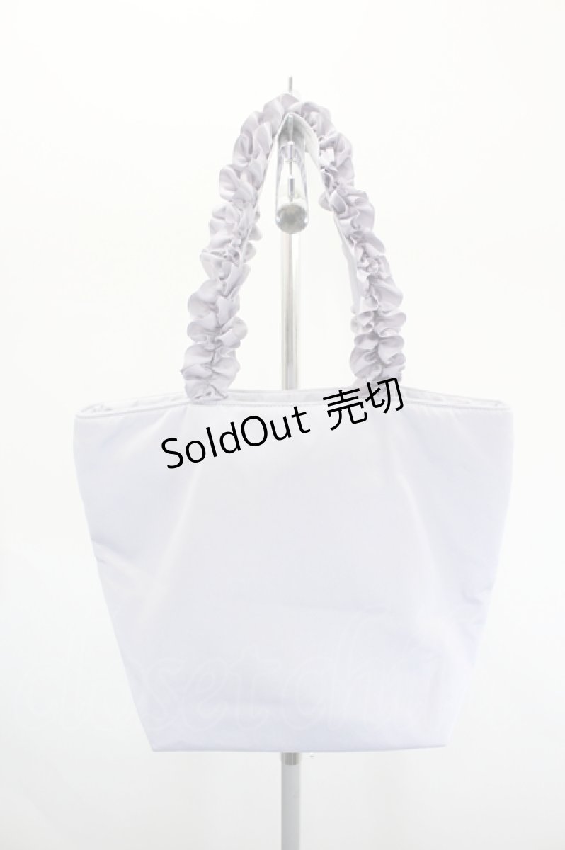 画像2: Maison de FLEUR / ブランドロゴフリルハンドルトートMバッグ  ラベンダー I-26-08-23-125-LO-BG-TE-ZI (2)