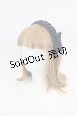 Preview of ベロアリボンカチューシャ  ネイビー