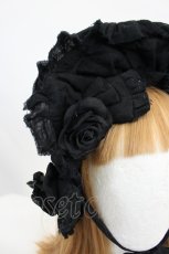 画像5: metamorphose / Phantom〜幻影の花嫁〜ハーフボンネット  黒 I-26-08-23-132-ME-AC-SZ-ZI (5)
