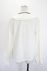 画像2: axes femme / ブーケ刺繍フリル襟ブラウス L 生成り I-26-08-23-014-AX-BL-TE-ZI (2)