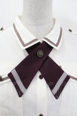画像4: axes femme / タイ付ミリタリー風ブラウス L 生成り I-26-08-23-016-AX-TO-TE-ZI (4)
